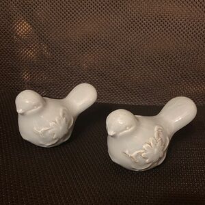 Ceramic Bird Figurines - Light Blue Set